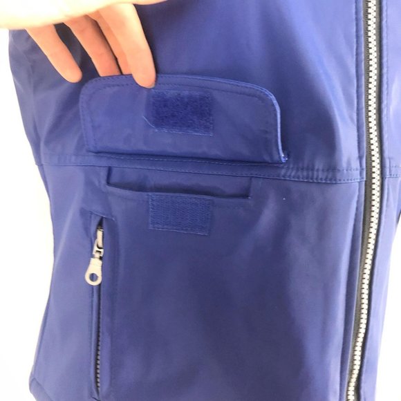 Highway Sport VTG Women's Size Medium Blue Full Zip Vest Sleeveless Pockets - Picture 7 of 9